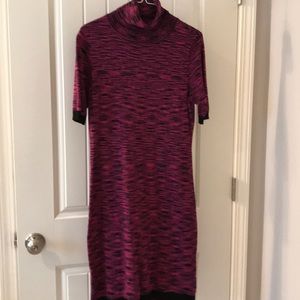 The limited sweater dress pink black sz medium